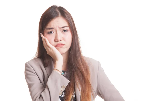 Jonge Aziatische vrouw kreeg kiespijn. — Stockfoto