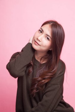 Güzel genç Asyalı kadın..