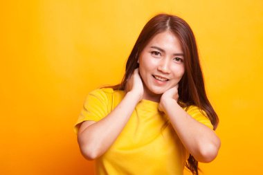 Güzel genç Asyalı kadın.