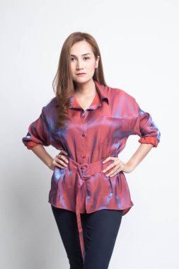 Asyalı güzel bir kadının portresi..