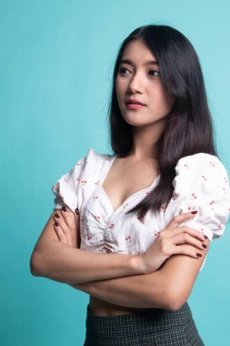 Asyalı güzel bir kadının portresi..