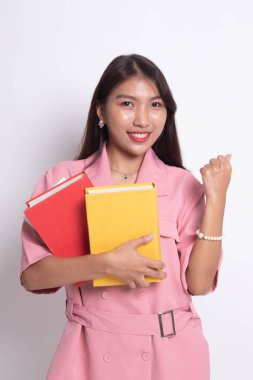 Genç Asyalı kadın ile eğitim kitap olabilir.