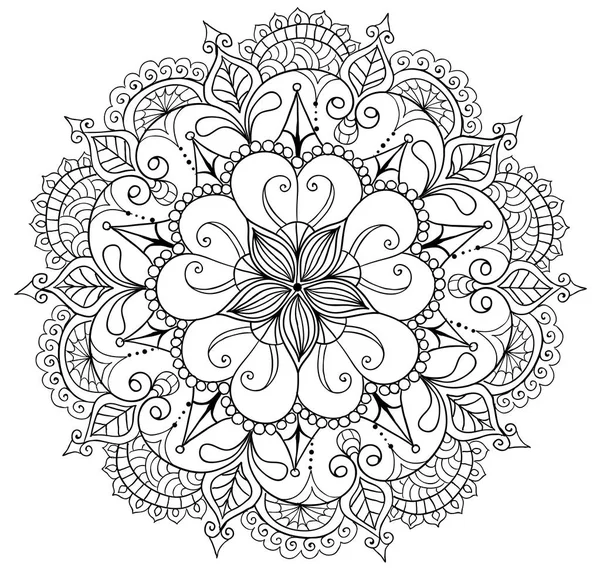 Mandala floral decorativa — Archivo Imágenes Vectoriales