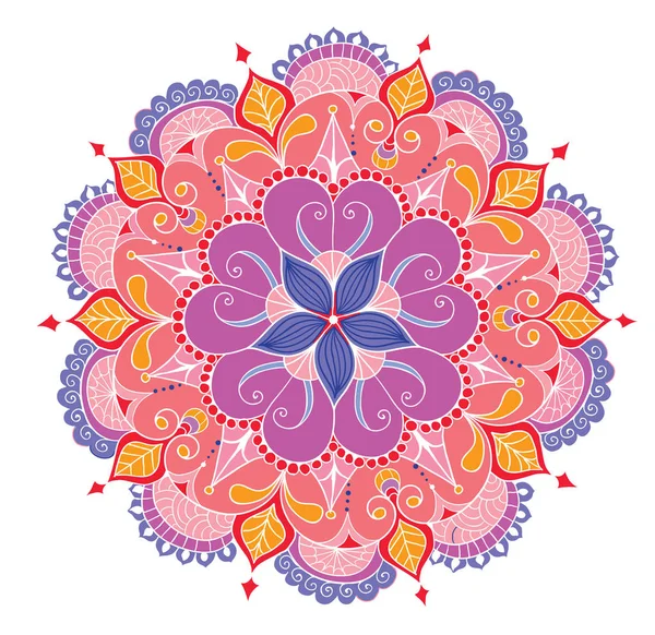 Mandala decorativo de color floral — Archivo Imágenes Vectoriales