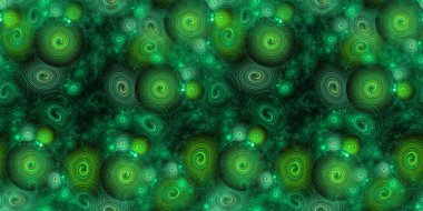 3D abstract seamless green shell background