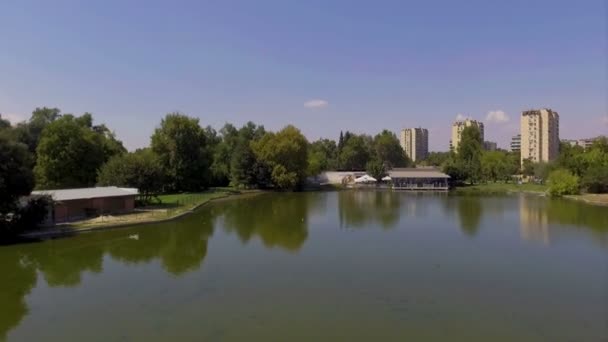 Vue aérienne de l'île de Pazardzhik — Video