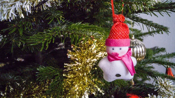 Kleine sneeuwpop decoratie — Stockfoto