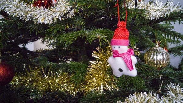 Small snowman decoration — Stock Photo, Image