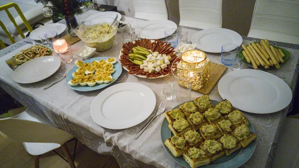 New Years table setting — Stock Photo, Image