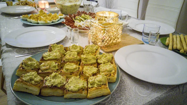 New Years table setting — Stock Photo, Image