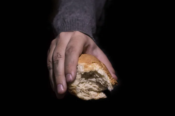 Dare il pane. Concetto di povertà . — Foto Stock