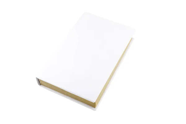 Elszigetelt fehér üres könyvborító — Stock Fotó