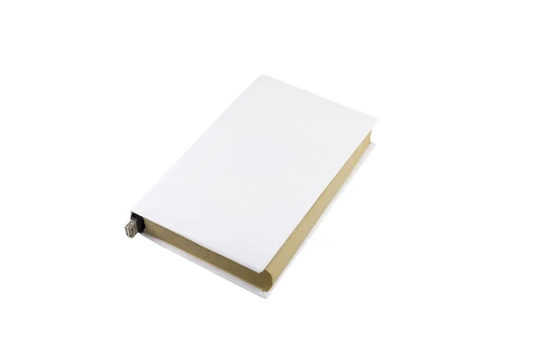 Livro em branco com conector USB feminino — Fotografia de Stock