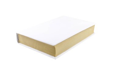 beyaz izole boş kitap kapağı