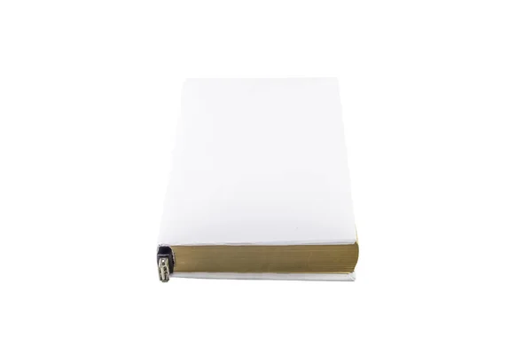 Libro en blanco con conector USB hembra — Foto de Stock