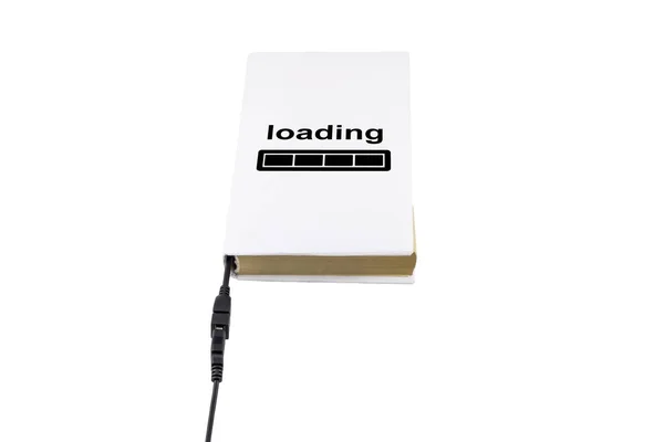 Buch mit USB-Anschluss und Laden — Stockfoto