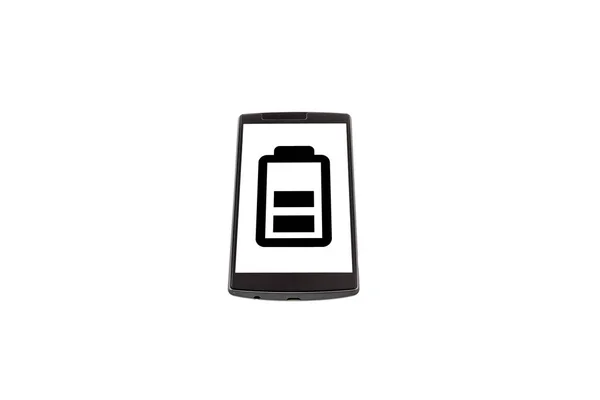 Cellulare con simbolo della batteria — Foto Stock