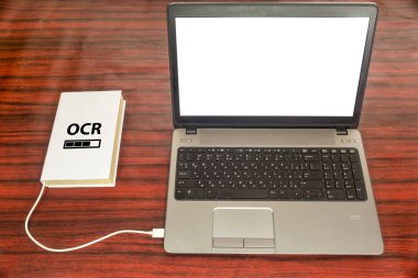 Optik karakter tanıma kavramı. Kitap ve dizüstü