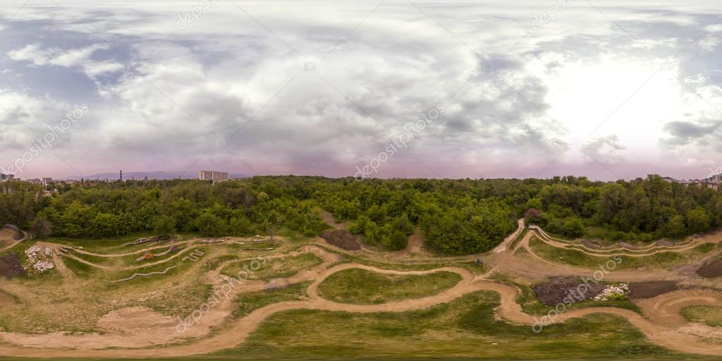 360 degrees panorama of the Recreation and Culture park in Plovd