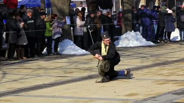 Kukeri festival i Pernik, Bulgarien — Stockvideo