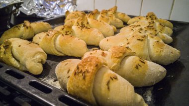 NET mini kruvasanlar, closeup