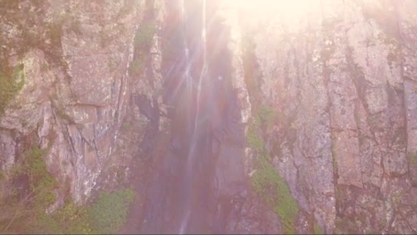 小さな滝の空撮 — ストック動画