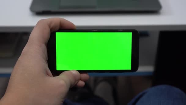 Streaming Concept Casting Téléphone Portable Ordinateur Portable Avec Écrans Vierges — Video
