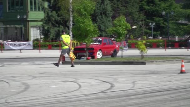 Plovdiv Bulharsko Června 2019 Řidiči Předvádějící Techniku Unášení Styl Jízdy — Stock video