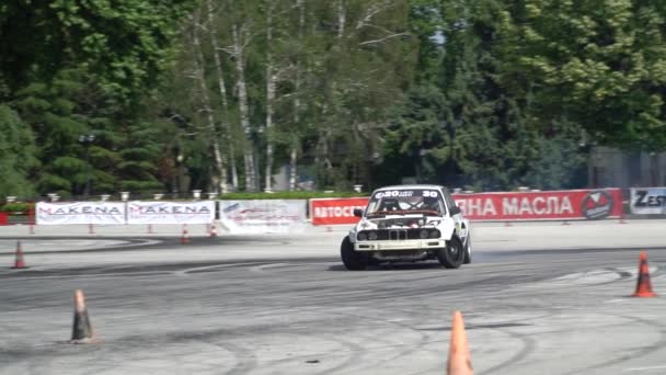 Plovdiv Bulgarije Juni 2019 Drivers Demonstreren Drifting Technieken Stijlen Van — Stockvideo