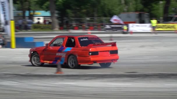 Plovdiv Bulgarien Juni 2019 Fahrer Demonstrieren Drifttechniken Und Fahrstile Mit — Stockvideo