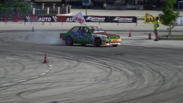 Plovdiv Bulgarije Juni 2019 Drivers Demonstreren Drifting Technieken Stijlen Van — Stockvideo