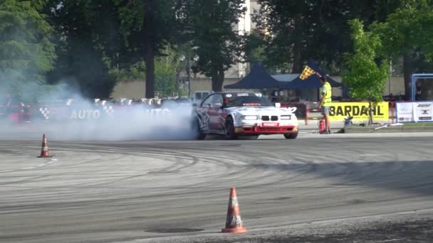 Plovdiv Bulgarien Juni 2019 Fahrer Demonstrieren Drifttechniken Und Fahrstile Mit — Stockvideo