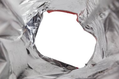 Boş bir ambalaj çantasının içinden yaratıcı görünüm