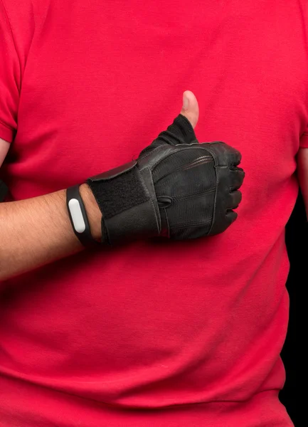 Sportler und Fitness-Armband — Stockfoto