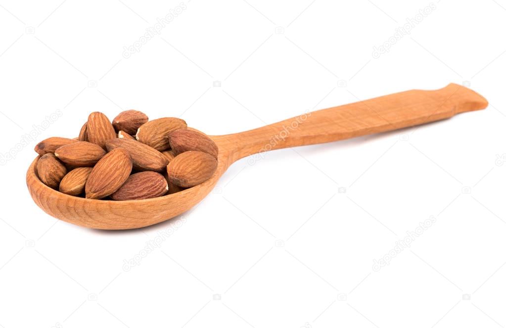 Almonds in a spoon