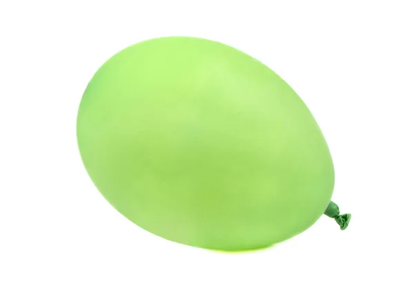 Balão Verde Bonito Isolado Fundo Branco — Fotografia de Stock