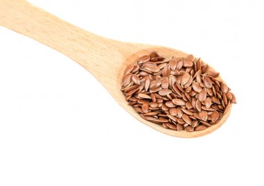 kaşık içinde keten tohumu