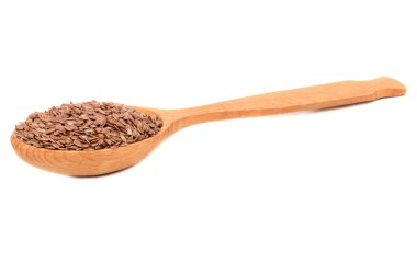 kaşık içinde keten tohumu