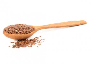 kaşık içinde keten tohumu