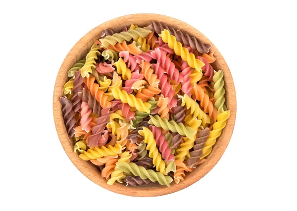 五颜六色的 fusilli 面食碗 — 图库照片