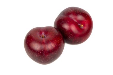 İki büyük kırmızı Erik