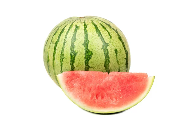 Vattenmelon med skiva — Stockfoto