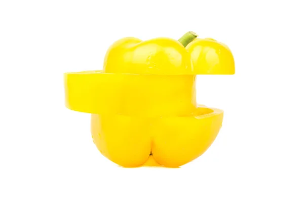 Cut yellow pepper — Stock Photo, Image