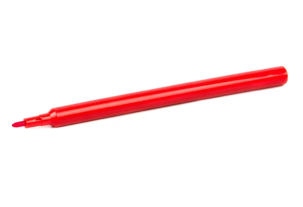 Kırmızı keçeli kalem — Stok fotoğraf