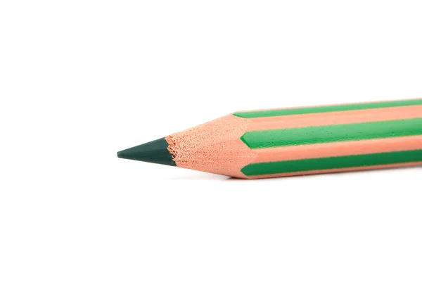 Green pencil closeup — Stock Photo, Image