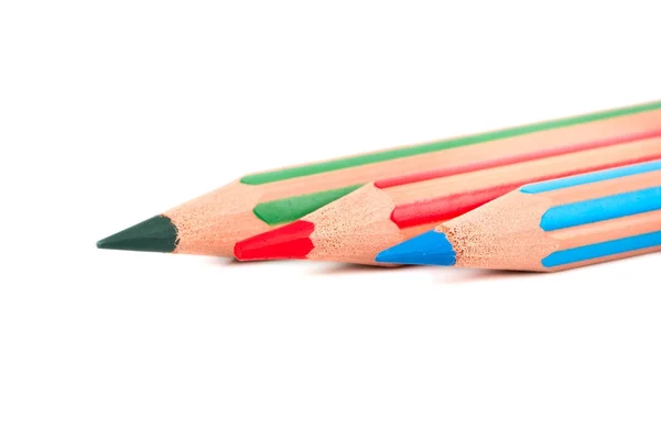 Üç renkli kalem — Stok fotoğraf
