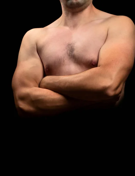 Busto in erba bodybuilder — Foto Stock