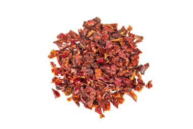 Bir avuç kuru kırmızı biber.