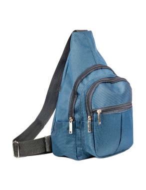 Küçük mavi sırt çantası.
