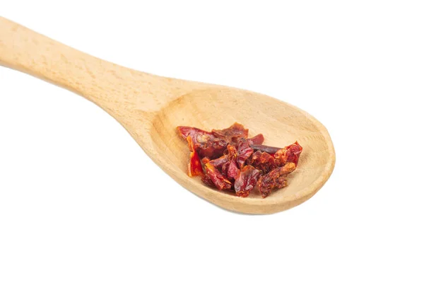 Pimienta roja seca en cuchara — Foto de Stock
